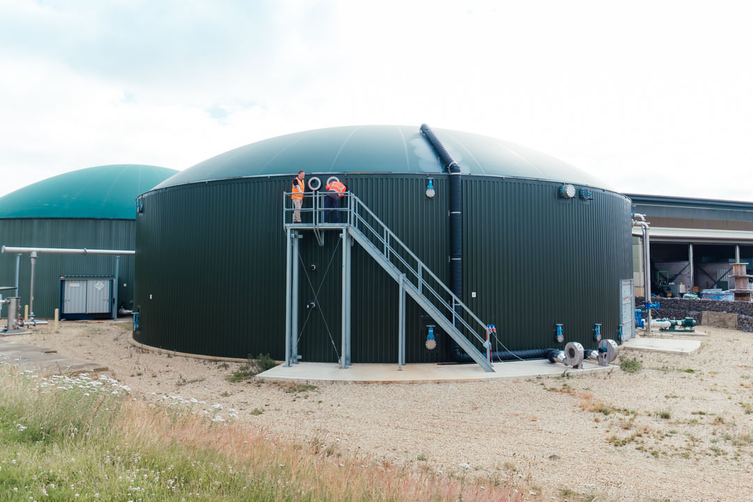 ONM energy's team investigating a digester tanks at Fernbrook bio 