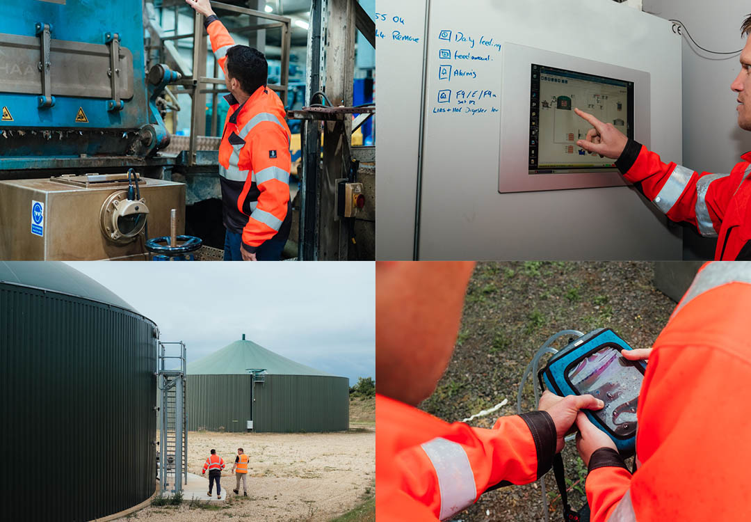 ONM energy collage of various AD plant images